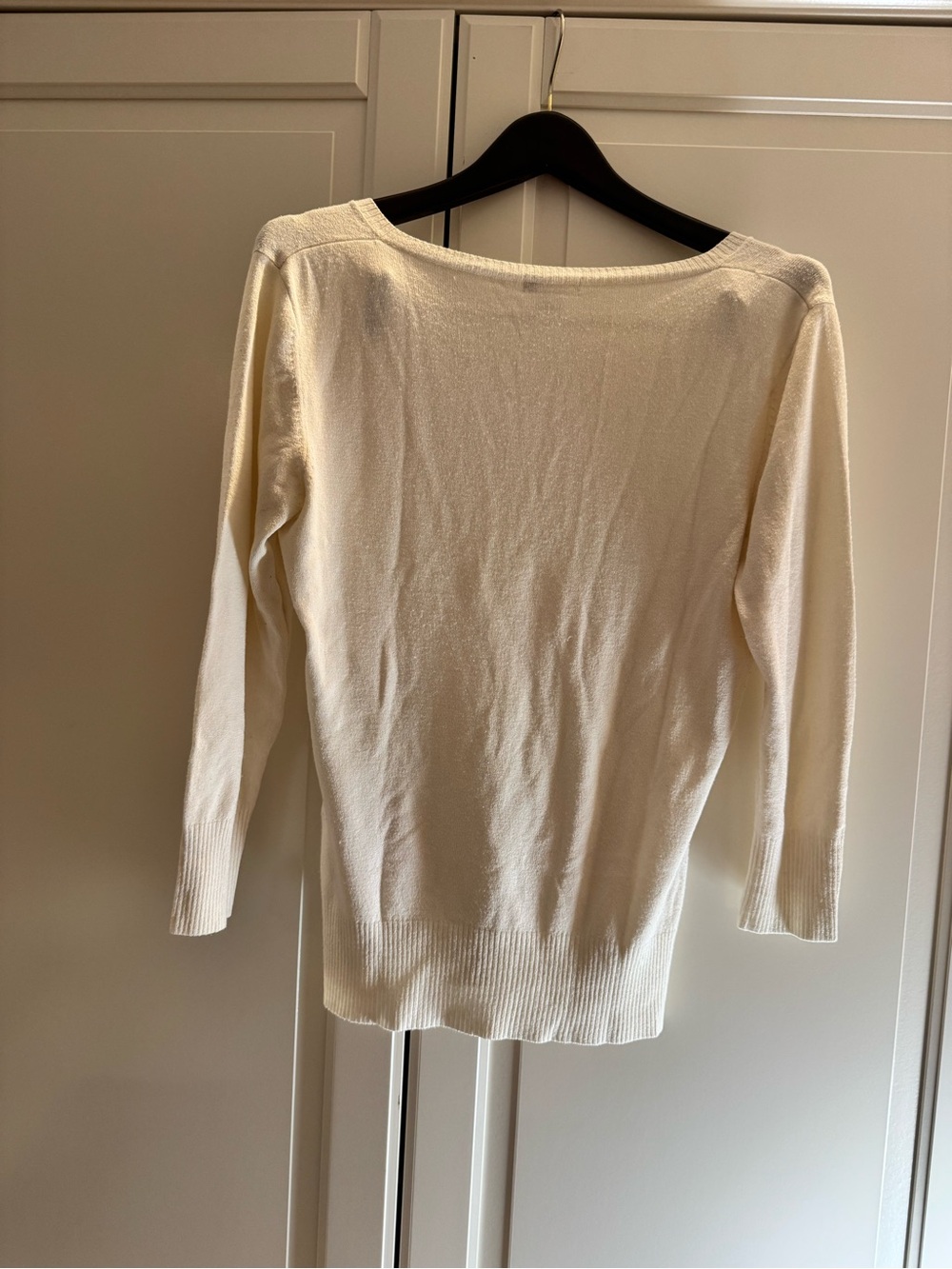 H&M Women's V-Neck Y2K Sweater - Off-White - Picture 9 of 11